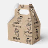 クリスマスヴィンテージ白黒クラフトサンタクロース フェイバーボックス (裏面サイド)