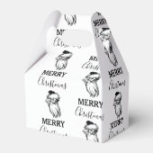 クリスマスヴィンテージ白黒サンタクロース フェイバーボックス (裏面サイド)
