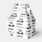 クリスマスヴィンテージ白黒サンタクロース フェイバーボックス (裏面サイド)