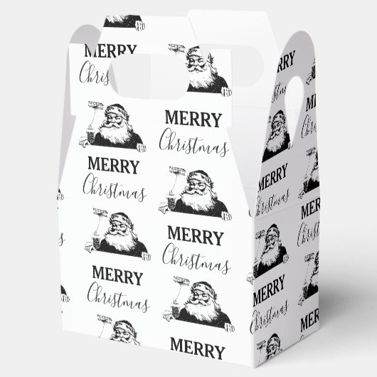 クリスマスヴィンテージ白黒サンタクロース フェイバーボックス (オープン)