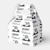 クリスマスヴィンテージ白黒サンタクロース フェイバーボックス (正面サイド)