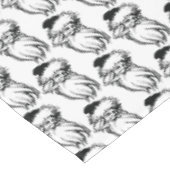 クリスマスヴィンテージ白黒サンタ テーブルクロス (アングル)