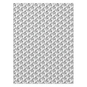 クリスマスヴィンテージ白黒サンタ テーブルクロス (正面)