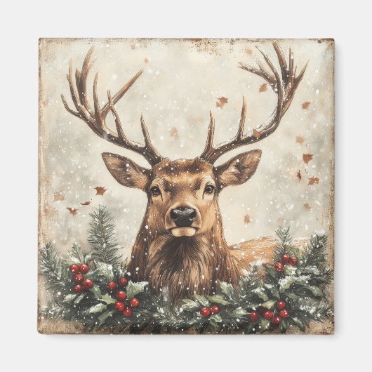 クリスマスヴィンテージ磁石 マグネット (正面)