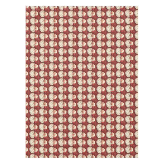 クリスマスヴィンテージ笑顔サンタクロース テーブルクロス (正面)