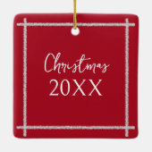 クリスマスヴィンテージ蒸気機関車 セラミックオーナメント (裏面)