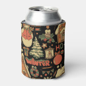クリスマスヴィンテージ装飾セット 缶クーラー (缶正面)
