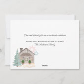 クリスマスヴィンテージ赤パーソナライズされたトラック国 シーズンカード (裏面)