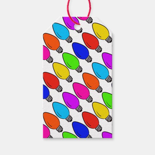 クリスマスヴィンテージ電球ギフトラベル ギフトタグ (正面)