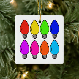 クリスマスヴィンテージ電球セラミックオーナメント セラミックオーナメント