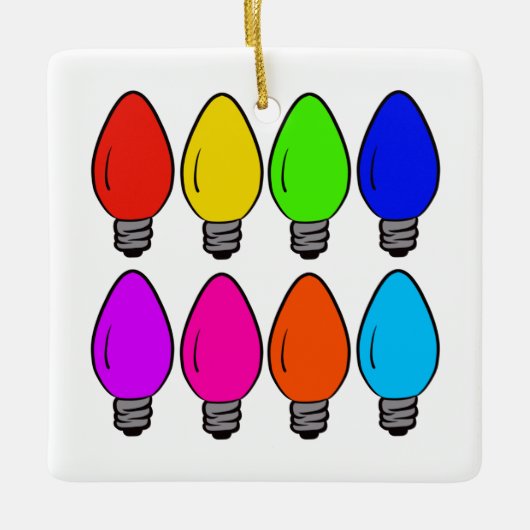 クリスマスヴィンテージ電球セラミックオーナメント セラミックオーナメント (正面)