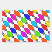 クリスマスヴィンテージ電球ラッピング紙シート ラッピングペーパーシート (正面3)