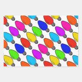 クリスマスヴィンテージ電球ラッピング紙シート ラッピングペーパーシート (正面)