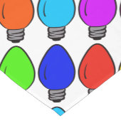 クリスマスヴィンテージ電球 ショートテーブルランナー (コーナー)