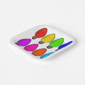 クリスマスヴィンテージ電球 ペーパープレート (傾斜あり)