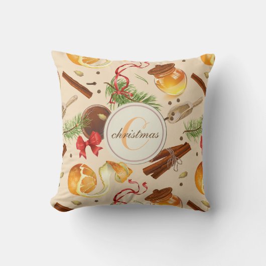 クリスマスヴィンテージ香 クッション (正面)