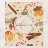 クリスマスヴィンテージ香 ワインラベル (シングルラベル)