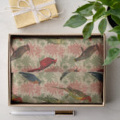 クリスマスヴィンテージ鳥 薄葉紙 (ギフト)