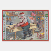 クリスマスヴィンテージ 人気がある ラッピングペーパーシート (正面3)