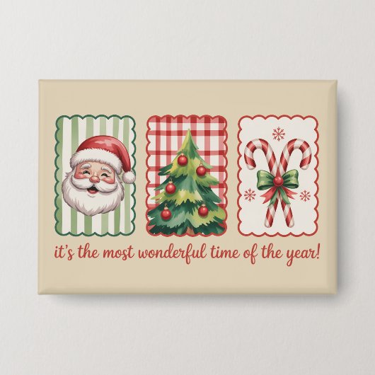 クリスマス一年で最も素晴らしい時期だ 缶バッジ (正面)