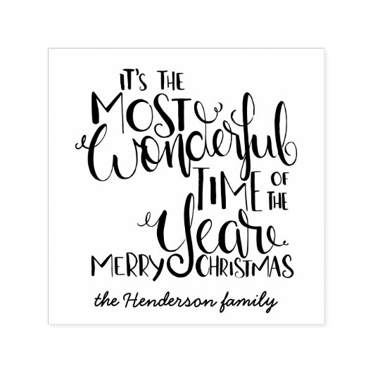 クリスマス一年で最も素晴らしい時期 セルフインキングスタンプ (デザイン)