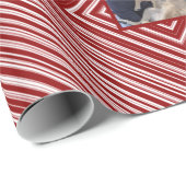 クリスマス万華鏡のように千変万化するパターンシームレスホワイト/レッド8写真 ラッピングペーパー (ロールコーナー)