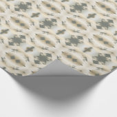 クリスマス万華鏡のように千変万化するパターン金ゴールドブラシストローク ラッピングペーパー (角)