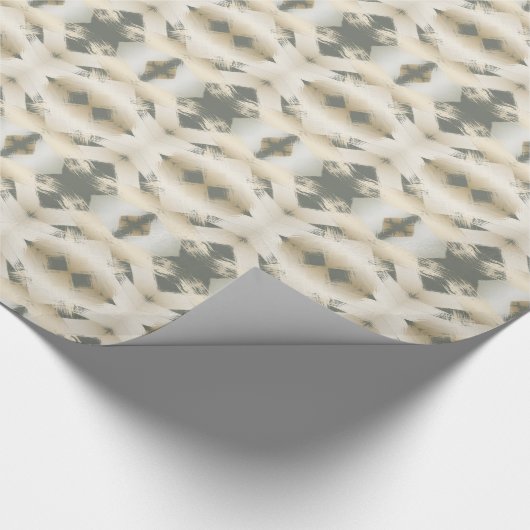 クリスマス万華鏡のように千変万化するパターン金ゴールドブラシストローク ラッピングペーパー (角)