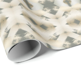 クリスマス万華鏡のように千変万化するパターン金ゴールドブラシストローク ラッピングペーパー