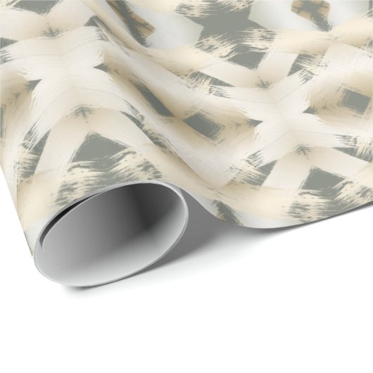 クリスマス万華鏡のように千変万化するパターン金ゴールドブラシストローク ラッピングペーパー (ロールコーナー)