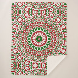 クリスマス万華鏡のように千変万化するパターン シェルパブランケット