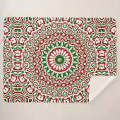 クリスマス万華鏡のように千変万化するパターン シェルパブランケット (正面(横))