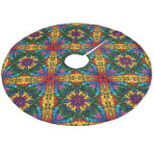 クリスマス万華鏡のように千変万化するパターン フリース ツリースカート (アングル)