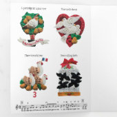 クリスマス三つ折り日のメッセージ12 三つ折りクリスマスカード (内部最初)