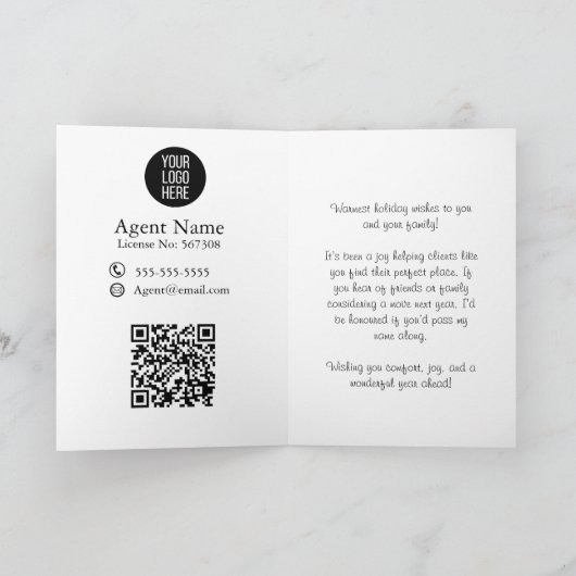 クリスマス不動産会社クリスマスカード カード (内部)