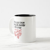 クリスマス不安ハンドレット ツートーンマグカップ (正面左)