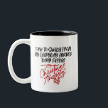 クリスマス不安ハンドレット ツートーンマグカップ<br><div class="desc">その冬の月は間違いなくオル・サイチェに負担をかけるだろう？それについてのフェスティバルを得る時間。マグカップは「私の日常の不安から私のフェスティバルの不安に切り替える時間」とプレゼントを下に配っている。リバースサイドは、「今シーズン」と小さな調整デザインを持っている。</div>