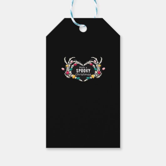 クリスマス不気味のクラシックを持つ ギフトタグ (正面)