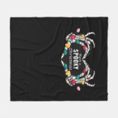 クリスマス不気味のクラシックを持つ フリースブランケット (正面(横))