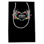 クリスマス不気味のクラシックを持つ ミディアムペーパーバッグ (正面)