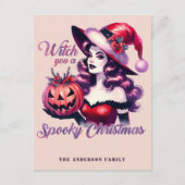クリスマス不気味のハロマストレンドを魔女 シーズンポストカード (正面)