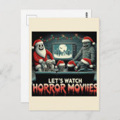 クリスマス不気味レトロホラー映画のお友達 ポストカード (正面/裏面)