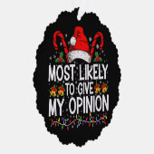 クリスマス与えには僕の意見だおもしろいろう オーナメントカード (右)