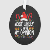 クリスマス与えには僕の意見だおもしろいろう オーナメント (正面)