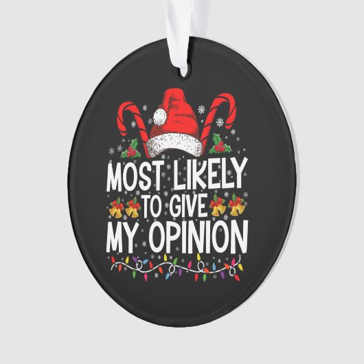 クリスマス与えには僕の意見だおもしろいろう オーナメント (正面)