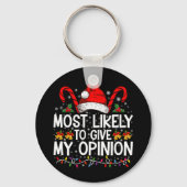 クリスマス与えには僕の意見だおもしろいろう キーホルダー (正面)