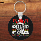 クリスマス与えには僕の意見だおもしろいろう キーホルダー (正面)