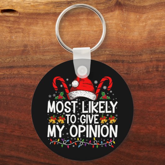 クリスマス与えには僕の意見だおもしろいろう キーホルダー (正面)