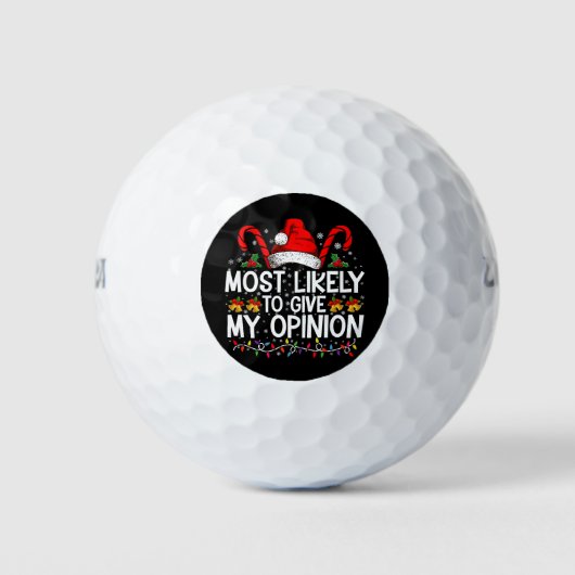 クリスマス与えには僕の意見だおもしろいろう ゴルフボール (正面)