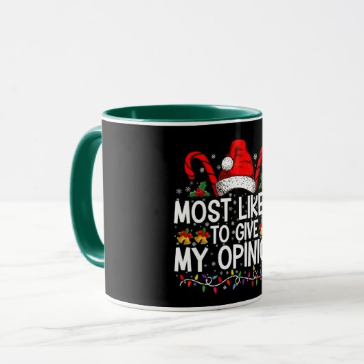 クリスマス与えには僕の意見だおもしろいろう マグカップ (正面左)